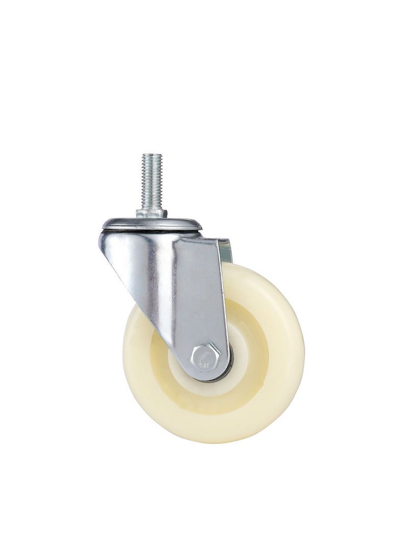 BMB tools 2-Piece 75mm White PP Double Ball Bearing Caster - Swivel - Screw M12x30mm  - Image 2