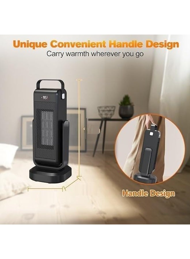 7MD سخان كهربائي محمول PTC شتوي، سخان غرفة سريع التسخين مع ترموستات قابل للتعديل، سخان موفر للطاقة للمكتب المنزلي وغرفة النوم، تحكم عن بعد، حماية من السخونة الزائدة - Image 2