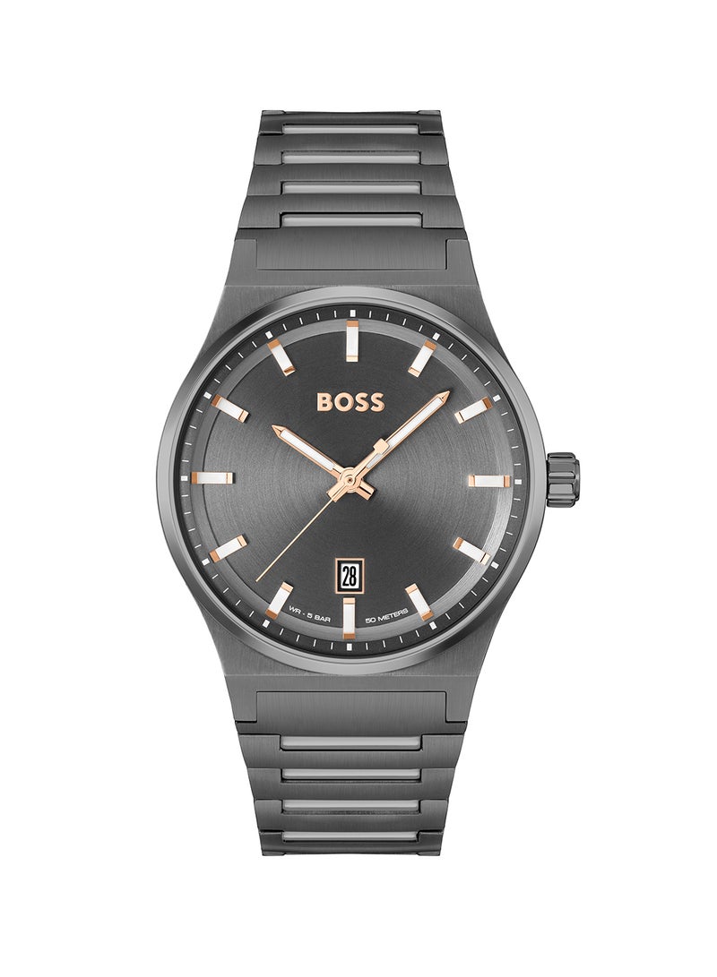 HUGO BOSS Men's Analog Round Shape Stainless Steel Wrist Watch 1514078 - 41 Mm - Image 2