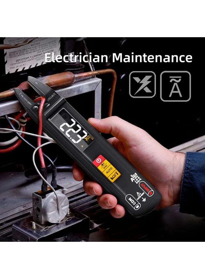 BSide U1 Clamp Meter Fork 100A Ammeter Pliers True Rms Auto Range Ac Dc Current And Voltage Tester With Open Jaw Design Rechargeable Lithium Polymer Battery Durable Abs Body Digital Multimeter Flashlight And Live Wire Detection For Electrical Maintenance - Image 2