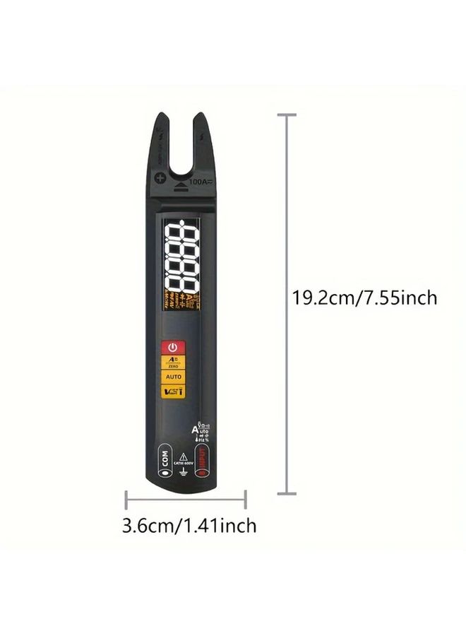 BSide U1 Clamp Meter Fork 100A Ammeter Pliers True Rms Auto Range Ac Dc Current And Voltage Tester With Open Jaw Design Rechargeable Lithium Polymer Battery Durable Abs Body Digital Multimeter Flashlight And Live Wire Detection For Electrical Maintenance - Image 3
