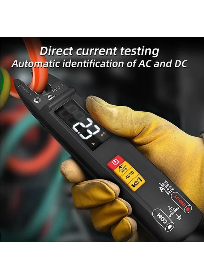BSide U1 Clamp Meter Fork 100A Ammeter Pliers True Rms Auto Range Ac Dc Current And Voltage Tester With Open Jaw Design Rechargeable Lithium Polymer Battery Durable Abs Body Digital Multimeter Flashlight And Live Wire Detection For Electrical Maintenance - Image 1