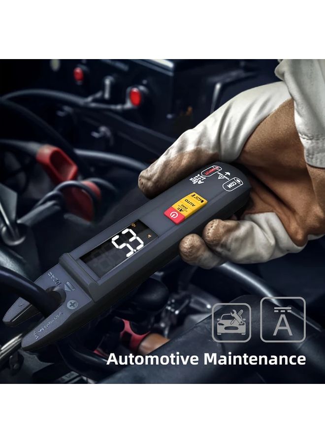 BSide U1 Clamp Meter Fork 100A Ammeter Pliers True Rms Auto Range Ac Dc Current And Voltage Tester With Open Jaw Design Rechargeable Lithium Polymer Battery Durable Abs Body Digital Multimeter Flashlight And Live Wire Detection For Electrical Maintenance - Image 5