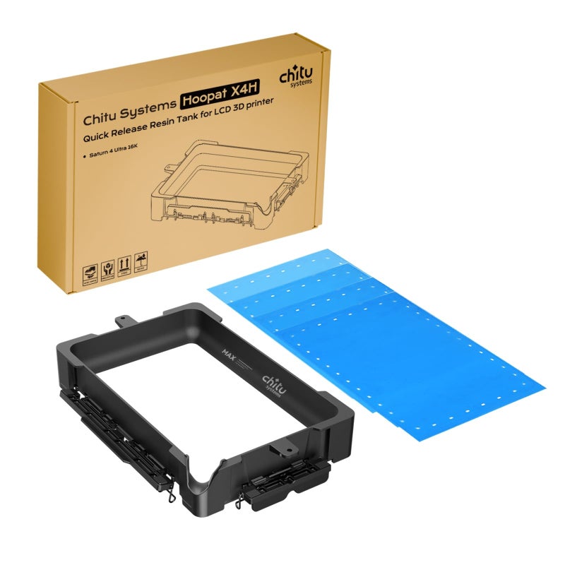 Chitu Systems Upgraded Hoopat X4H Quick Release Resin Vat for ELEGOO Saturn 4 Ultra 16K 3D Printers with 3Pcs PreHoled ACF Release Film Seal Ring Swap in 1min for Easy Printing - Image 2