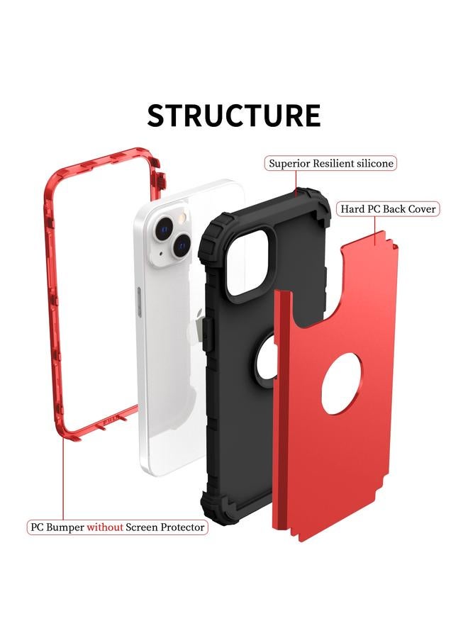 S-TOP Case For iPhone 15 3 in 1 Silicone Hybrid PC Shockproof Phone Case - Image 5
