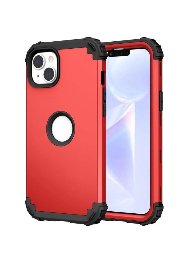 S-TOP Case For iPhone 15 3 in 1 Silicone Hybrid PC Shockproof Phone Case - Image 1