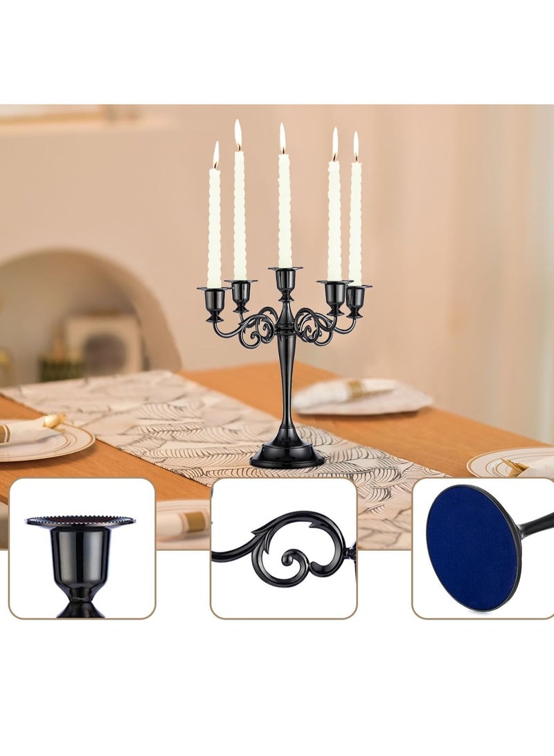 general 5 Arms Decorative Candle Holder For Wedding and Candlelight Dinner Black - Image 3