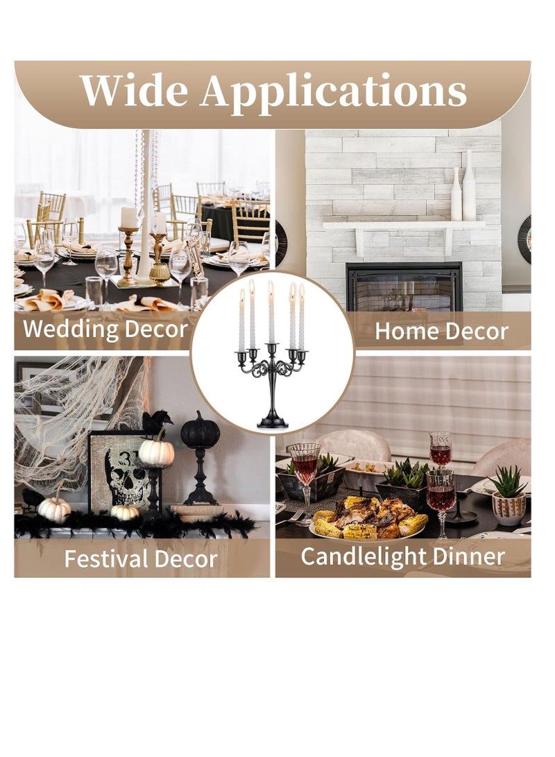 general 5 Arms Decorative Candle Holder For Wedding and Candlelight Dinner Black - Image 5