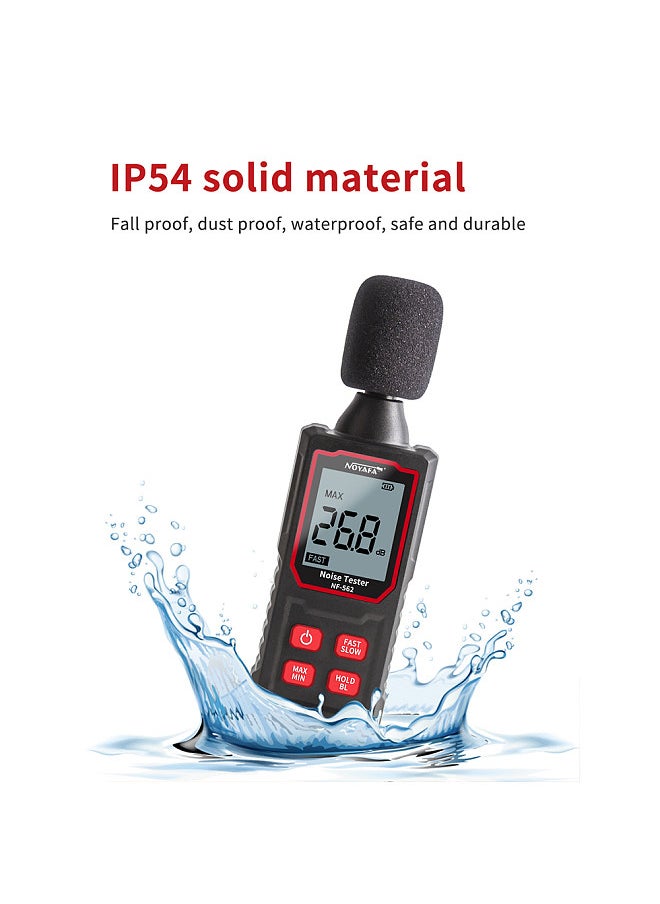NOYAFA NF-562 High-precision Sound Level Meter Decibel Detector Handheld Noise Tester 30~130dB Noise Measuring Instrument  - Image 4