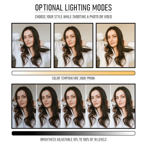 ls lapster Lapster Luma core LED Video Light for Video Shooting YouTube,Zoom Meeting, Photography Lighting with Clip Dimmable and Rechargeable for Camera Selfie Stick Tripod Laptop Cellphone and Other Gadgets - Image 4
