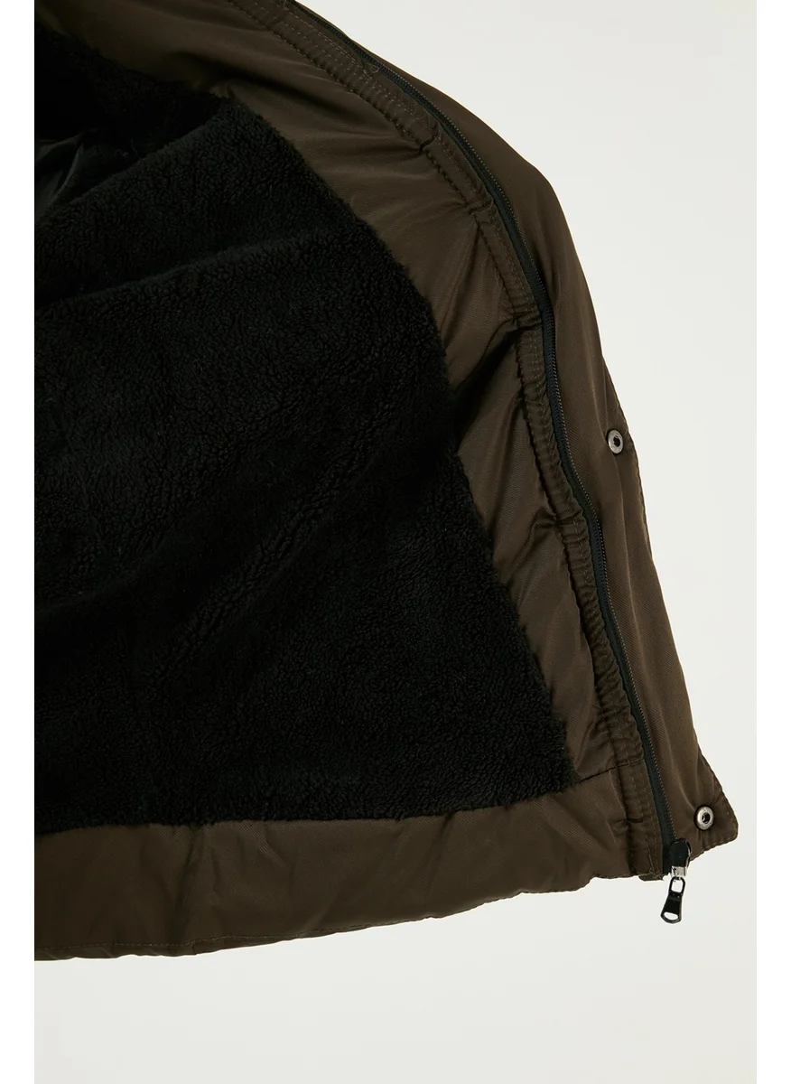 Lela Plush Lined Removable Hooded Winter Coat with Pockets Boys' Coat 5760022