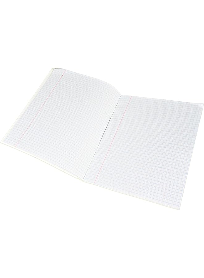 إيروريكس دفتر تمارين مقاس 165×210 مم، 40 ورقة، 80 صفحة، خطوط شبكية مربعة 5 مم مع هامش أيسر، عبوة من 12 قطعة، غلاف بني Fsebbr05080 - Image 3