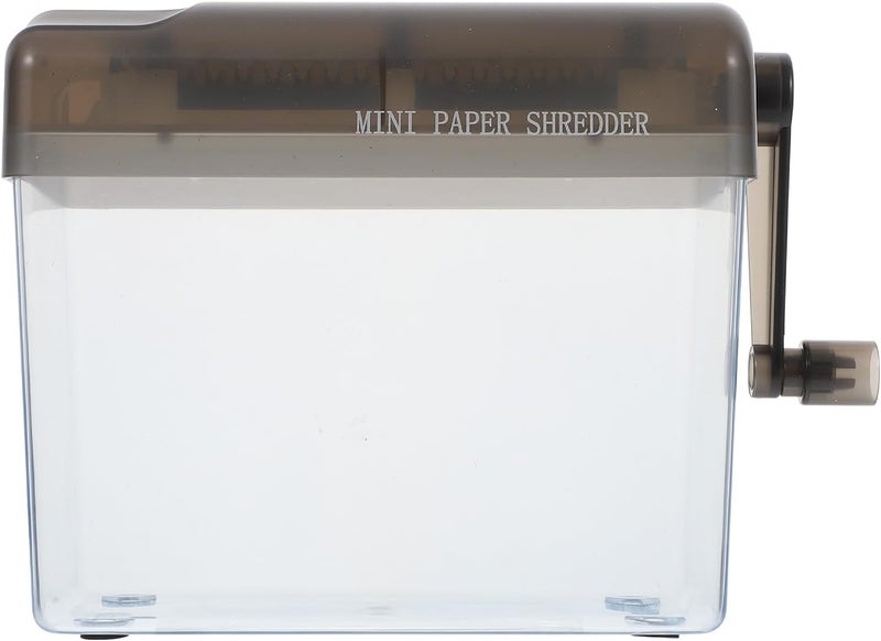 Beavorty Manual Paper Shredder A6 Mini Desktop Hand-Operated Strip Cutter Portable Document Shredder for Home Office Use - Image 1