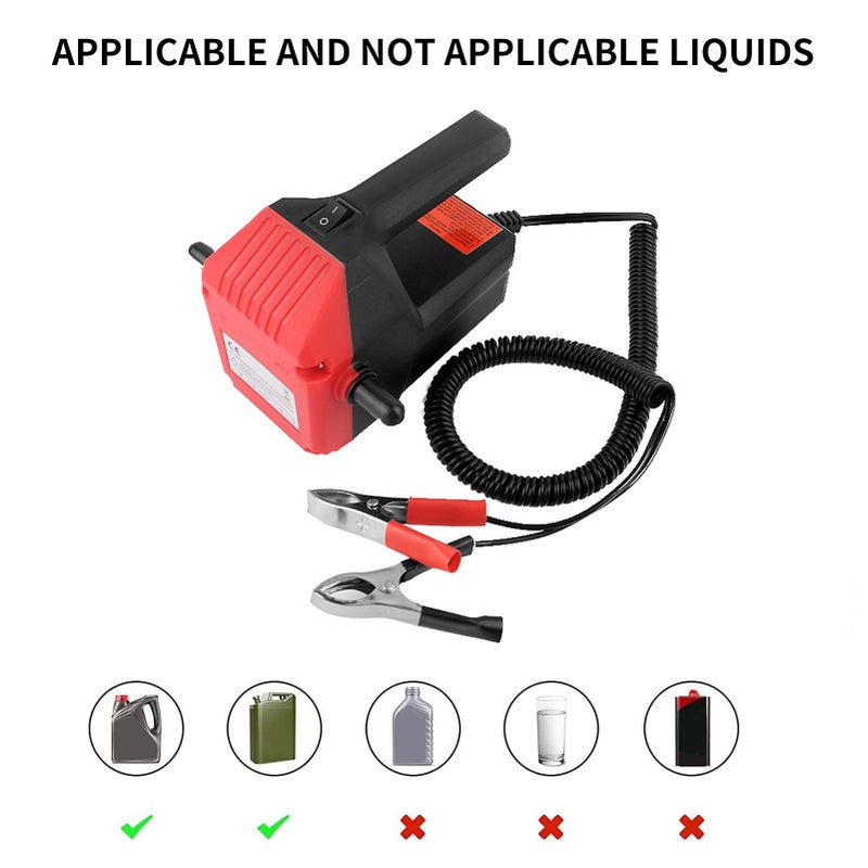 Oil Pump, 12V 60W Electric Diesel Transfer Pump Oil Extractor Pump for Cars, Motorcycles, RVs, Boats, Riding Mower - Image 2