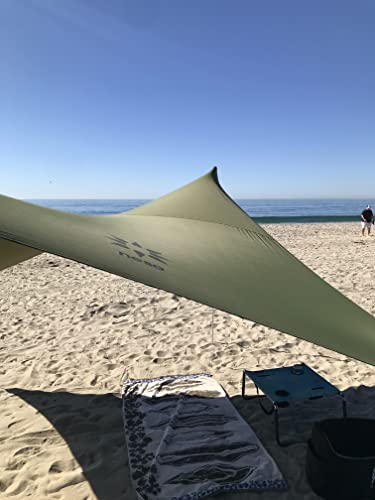Neso Portable Beach Tent Sun Shelter with Sand Anchor Lightweight Beach Shade Canopy Easy Setup for Family Outings Patented Reinforced Corners UPF 50 Sun Protection 7 x 7ft Army Green - Image 3