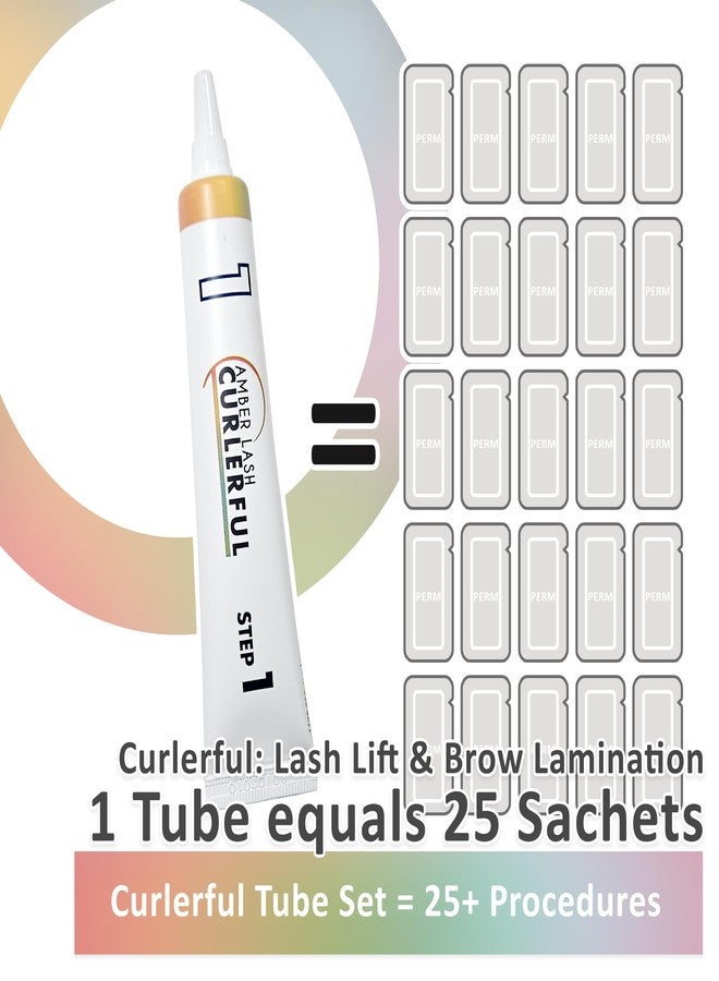 Amber Lash Curlerful, Brow Lamination Tube Set, For Professional Brow Perm, Step 1 & Step 2, 20 ml / 0.67 floz each - Image 3