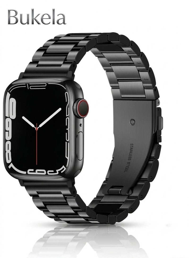 كيلا أحزمة ساعة Apple متوافقة 42 مم 44 مم 45 مم 46 مم 49 مم، سوار iWatch من الفولاذ المقاوم للصدأ مع حافظة لساعة Apple Watch Series 8/7/6/5/4/3/2/1/SE/SE2/Ultra - Image 1