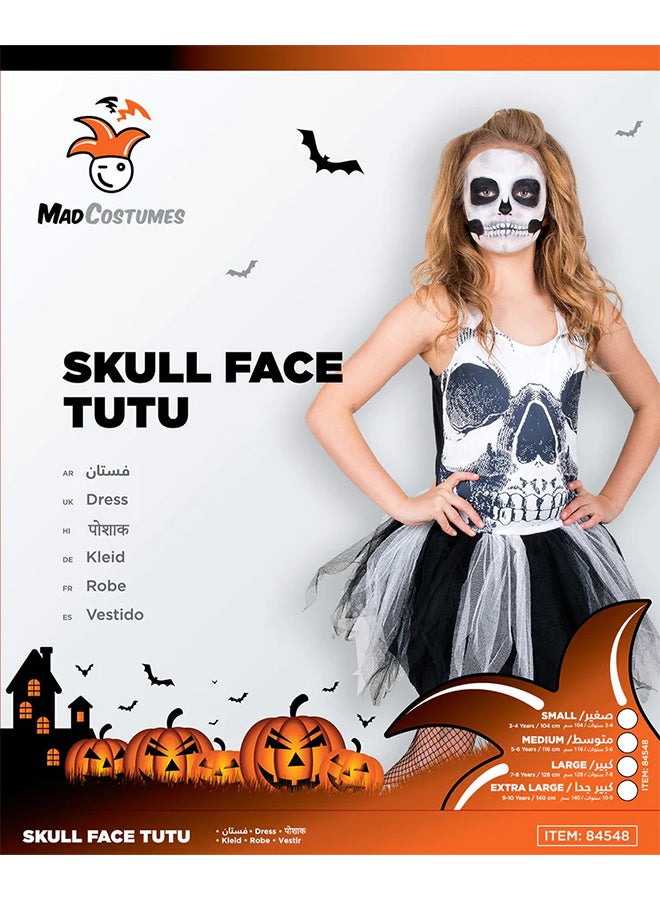 Mad Costumes Skull Face Tutu Kids Costume 9-10 Years - Image 3
