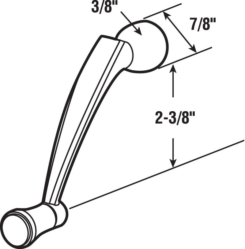 Prime-Line H 3956 3/8 In. Bore, Copperite, Window Crank Handle, Fits Pella Windows (Single Pack) - Image 2