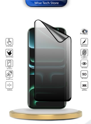 حامي شاشة مرن مطفي كامل التغطية بلصق كامل للخصوصية نانو سيراميك Premium لهاتف Infinix Note 60 / Infinix Note 60 Pro 5G 2026 (MSCNMP) - شفاف/أسود - view 2