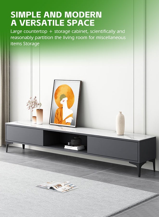 مساحة عمار خزانة تلفزيون 120*35*40 سم، طاولة حامل تلفزيون، رفوف تخزين لغرفة المعيشة، مركز ترفيهي حديث وطاولة وحدة تحكم تلفزيون للوسائط الصناعية - Image 4