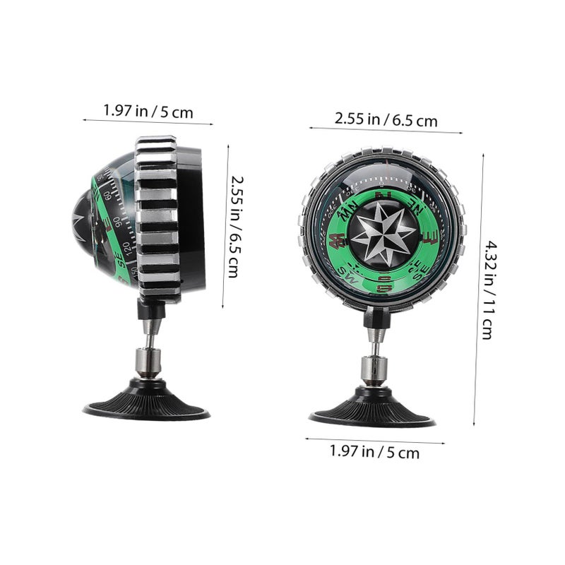 Car Compass Ball Automotive Dashboard Decor With Suction Base For Accurate Navigation In Car Boat And Truck Durable Material Sphere Design - Image 2