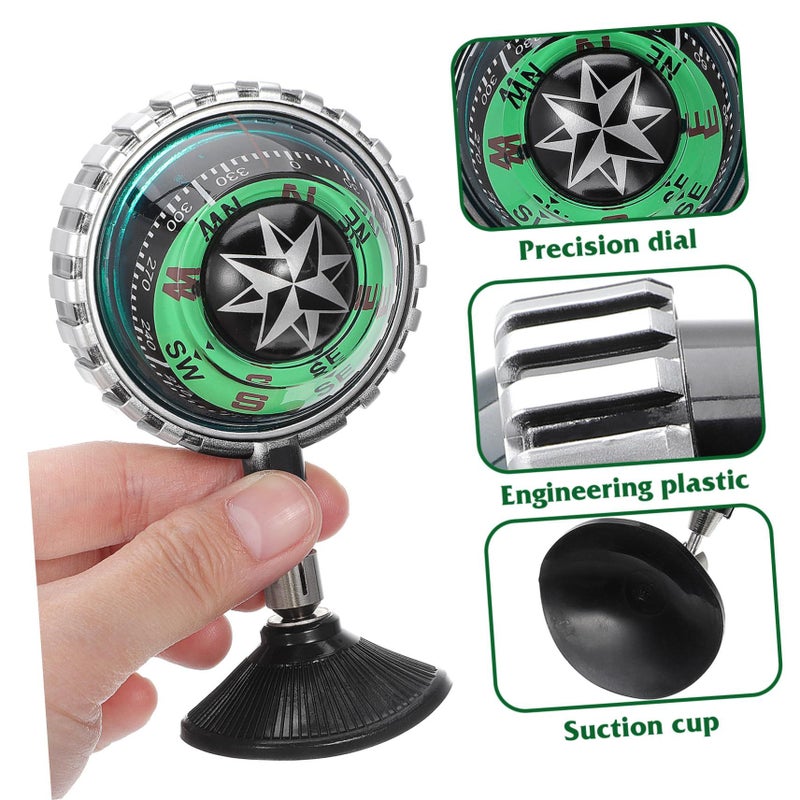 Car Compass Ball Automotive Dashboard Decor With Suction Base For Accurate Navigation In Car Boat And Truck Durable Material Sphere Design - Image 4