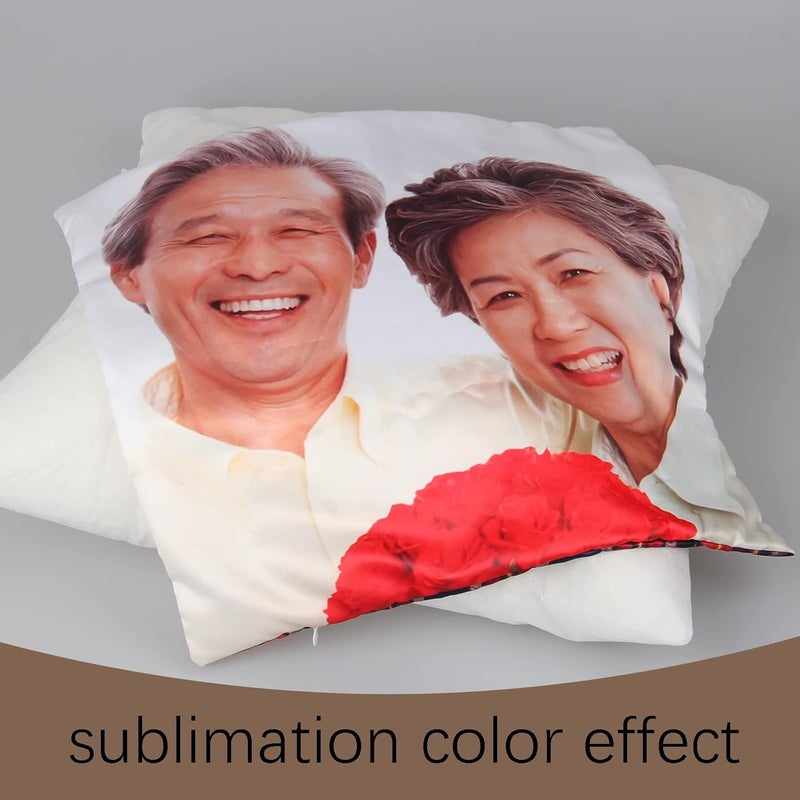 ORJ 10PCS 16"x 16" Sublimation Blanks Pillow Cases Bulk,White Cushion Covers Pillow Covers Heat Transfer DIY Custom Picture Pillow Covers (Pillow Covers 16"x16" * 10 PCS) - Image 4