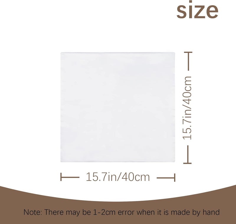 ORJ 10PCS 16"x 16" Sublimation Blanks Pillow Cases Bulk,White Cushion Covers Pillow Covers Heat Transfer DIY Custom Picture Pillow Covers (Pillow Covers 16"x16" * 10 PCS) - Image 2