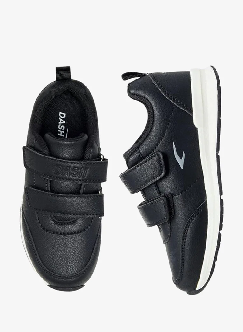 Dash BLACK Boys Hook & Loop School Sports Shoes for Men | Best Price UAE