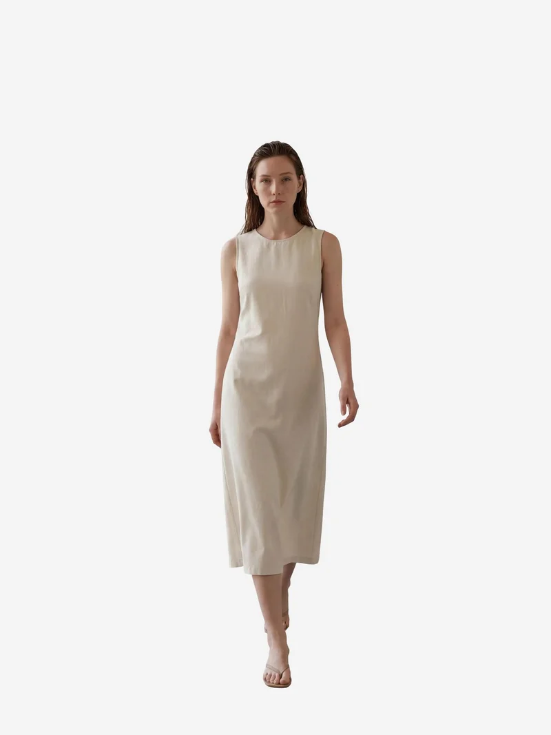 MY FASHION Back Detailed Midi Dress