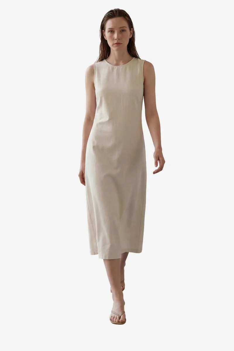 ماي فاشن MY FASHION Back Detailed Midi Dress
