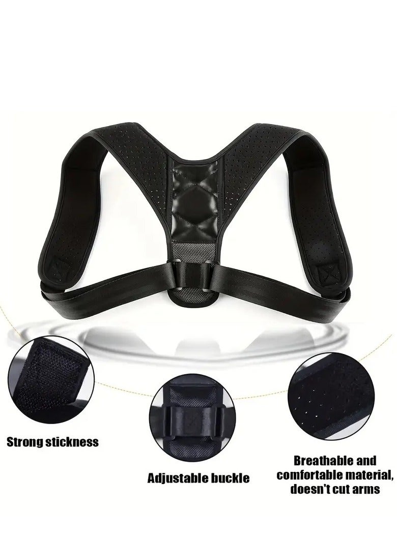 أيه بي جي مصحح وضعية الظهر للرجال والنساء - دعامة ظهر تقويمية قابلة للتعديل لمحاذاة العمود الفقري ودعم الكتف - حزام تقويم وضعية الجسم لتخفيف آلام الجزء العلوي والسفلي من الظهر - Image 1