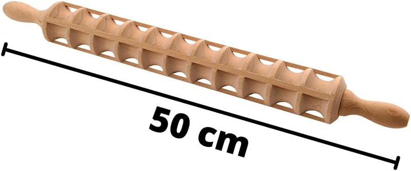 Eppicotispai 20-Inch Beechwood Ravioli Rolling Pin for Homemade Pasta - Image 3