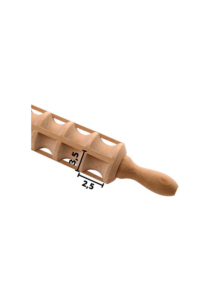 Eppicotispai 20-Inch Beechwood Ravioli Rolling Pin for Homemade Pasta - Image 2