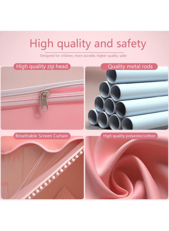 Children’s Princess Castle Play Tent with LED Star Lights - Image 4