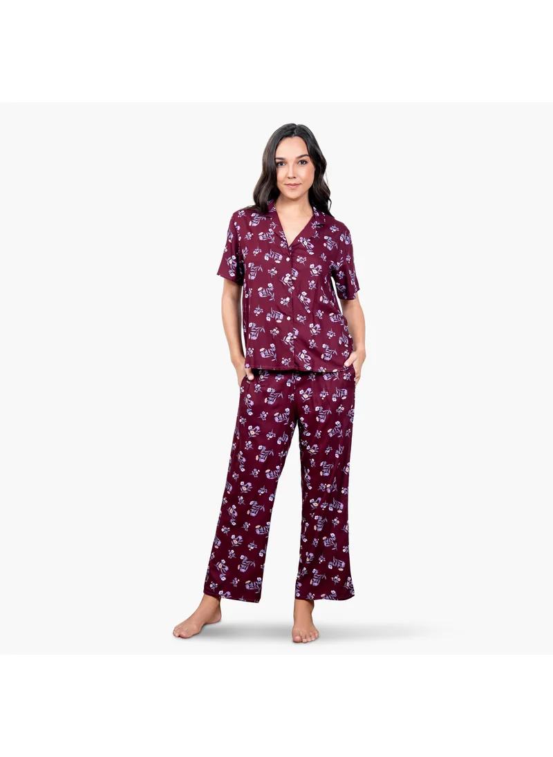 Aadaraya Floral Print Pyjama Set