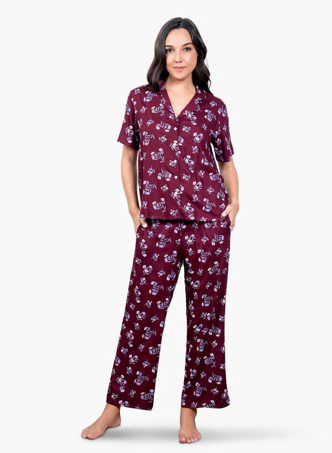Aadaraya Floral Print Pyjama Set - Image 1