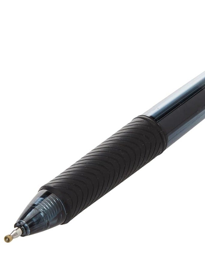 Pentel قلم جيل سائل إنرجيل-إكس قابل للسحب 0.7 مم، أسود (3 قطع) - Image 2