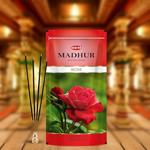 Hem Madhur Rose Incense Sticks | Premium Agarbatti in Resealable Zip Pouch | Elegant Rose Aroma for Puja, Meditation & Home Freshness | Burns 35-40 Min | Approx. 100 Sticks | 135g Pack - Image 3