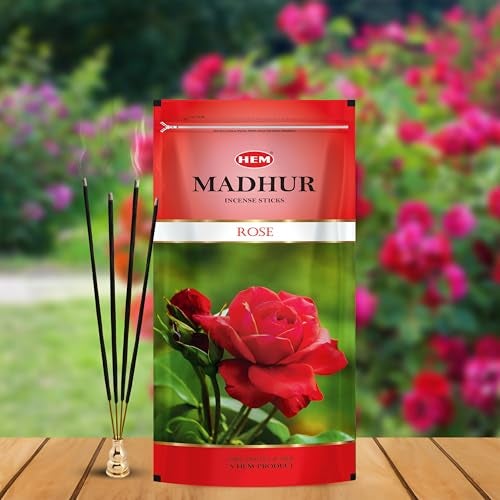 Hem Madhur Rose Incense Sticks | Premium Agarbatti in Resealable Zip Pouch | Elegant Rose Aroma for Puja, Meditation & Home Freshness | Burns 35-40 Min | Approx. 100 Sticks | 135g Pack - Image 2