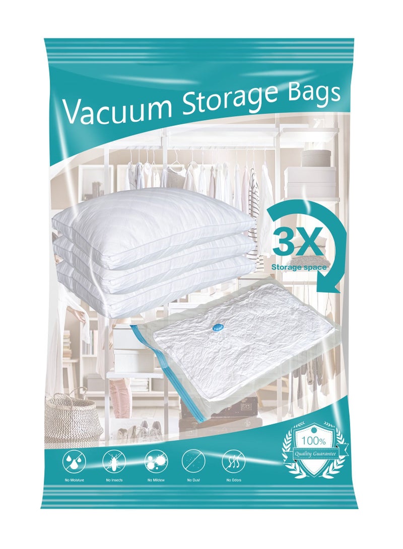 يو كيه آر أكياس تخزين المكنسة الكهربائية UKR Jumbo (80 × 100 سم) - أكياس قابلة لإعادة الاستخدام موفرة للمساحة مع مضخة يدوية | مثالي للملابس والفراش والسفر | أكياس مفرغة من الهواء للتنظيم والتعبئة | حقائب تخزين موفرة للمساحة للمنزل والسفر - Image 2