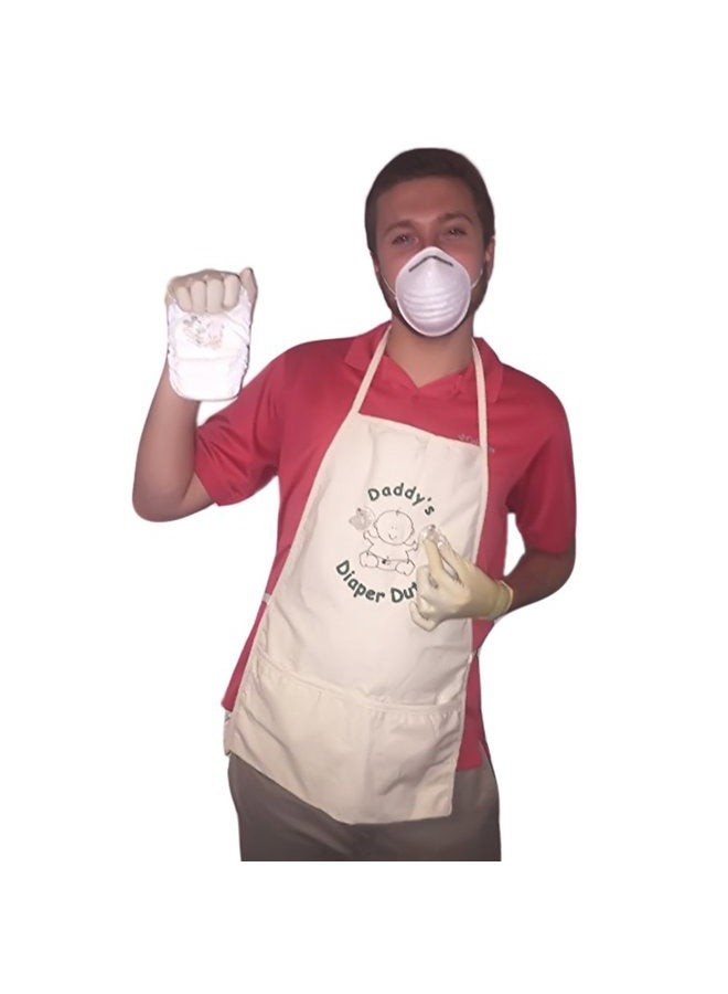 Genius Baby Toys The ORIGINAL Daddy's Diaper Duty Apron and New Dad Gag Gift with Bottle Nipples, Gloves, Mask, Clothespins  - Image 5