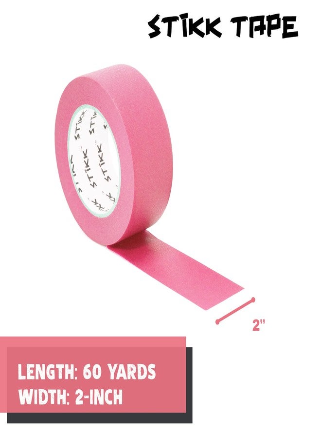 STIKK Painters Tape - 1pk Pink Painter Tape - 2 inch x 60 Yards - Paint Tape for Painting, Edges, Trim, Ceilings - Masking Tape for DIY Paint Projects - Residue-Free Painting Tape - Image 2
