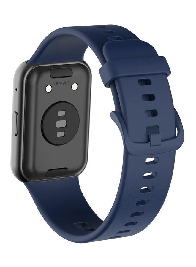 Silicone Huawei Watch Fit Replacement Band Blue - Image 3