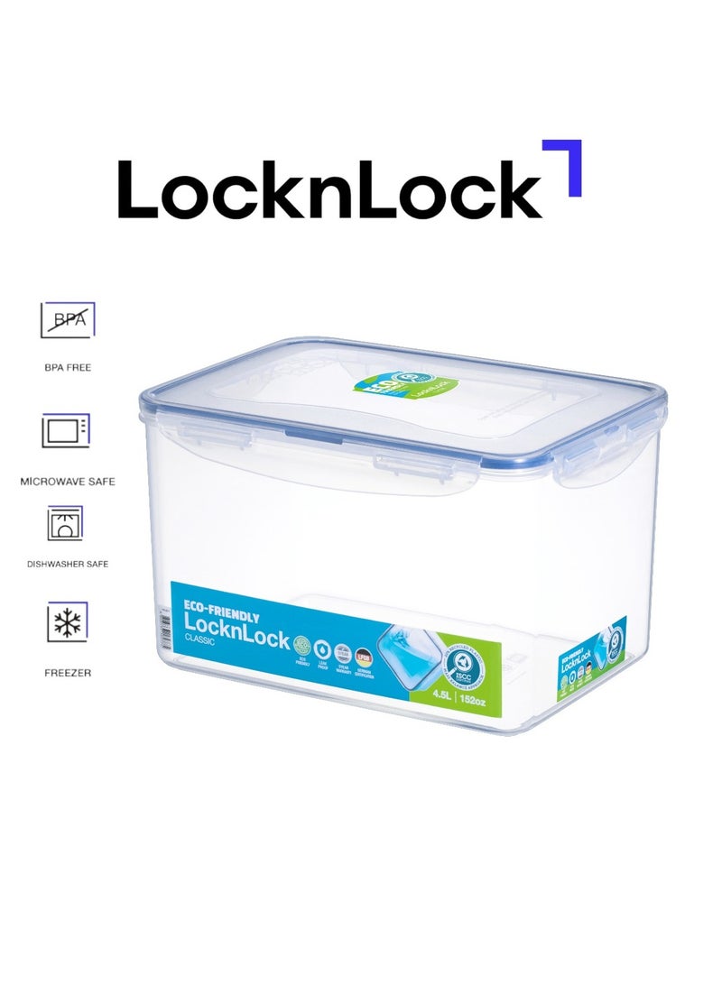 لوك آند لوك لوك لوك 4.5 لتر مستطيل محكم الغلق لتخزين الطعام - خالٍ من مادة BPA، آمن للاستخدام في الميكروويف والفريزر وغسالة الأطباق - Image 1