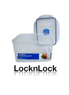 LOCK & LOCK LocknLock 4.5L Rectangular  Airtight Food Storage- BPA-Free, Microwave, Freezer, and Dishwasher Safe  - Image 2