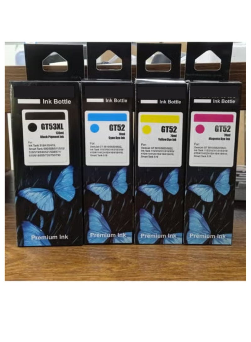 Terabyte GT53XL GT52 Ink Bottle for H Ink Tank 319 410 419 Smart Tank 500 502 508 511 514 515 518 519 530 531 532 533 538 571 615 618 655 720 750 790 DeskJet GT 5810 5820 5822 115 118 310 311 - Image 1