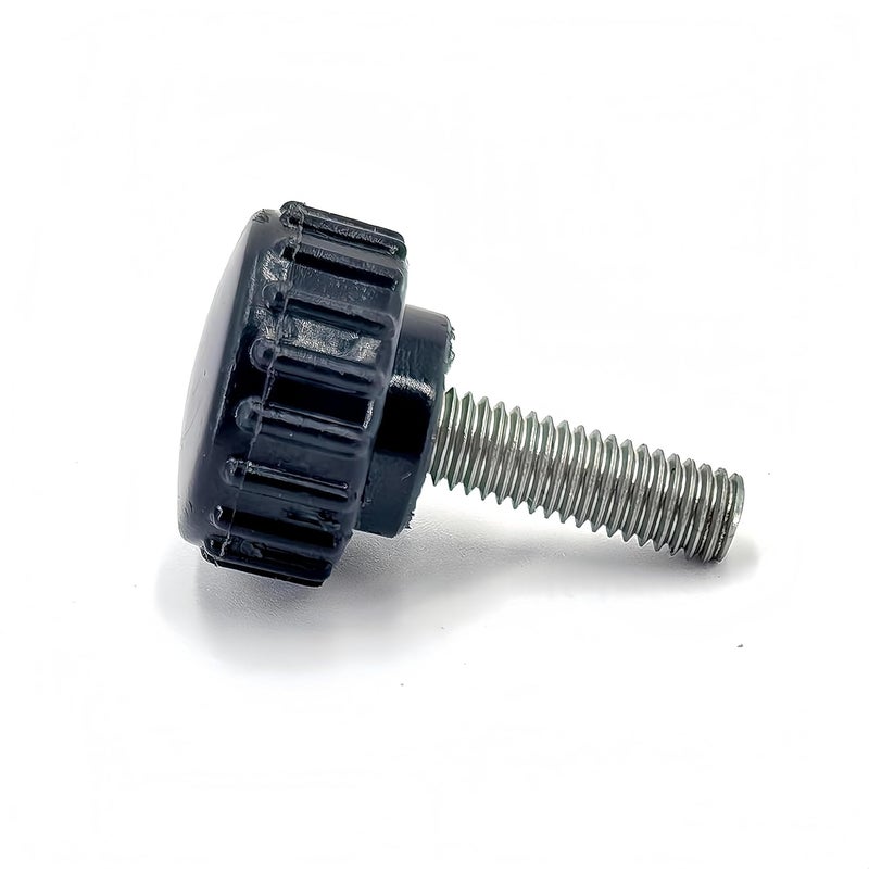 heyday M5x16mm 304 Stainless Steel Threaded Knurled Thumbscrew Screw on Knobs Grips Black Round Clamping Screw, Black(20 Pcs) - Image 3