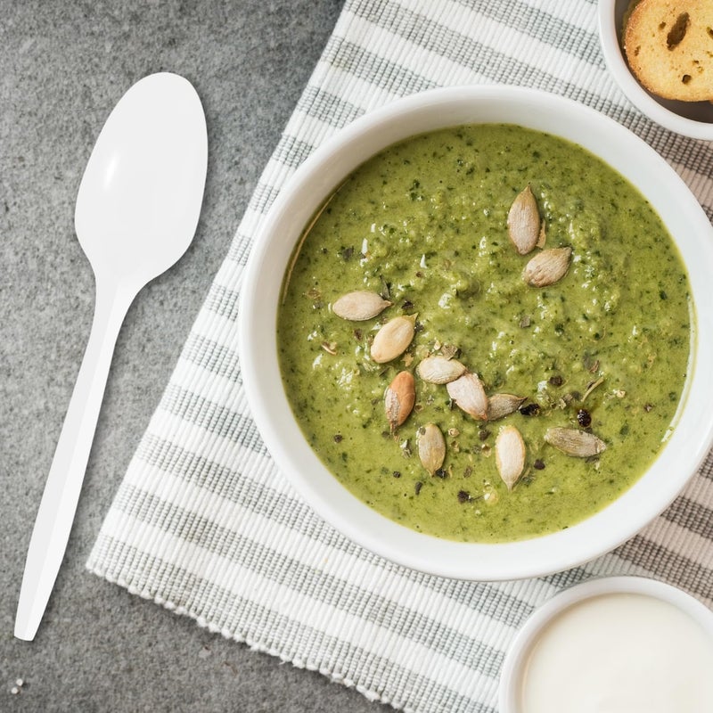 CXPSINC Knife Fork Spoon Napkin Salt Pepper Sets Individually Wrapped Black Plastic Cutlery Packets for Delivery Cafeterias Restaurants 100 PackWhite - Image 5